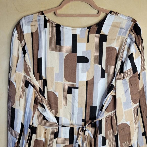 Dress Barn Women Cooper Metallic Satin Babydoll Top Blouse Women Plus Size 18/20 - Picture 5 of 11